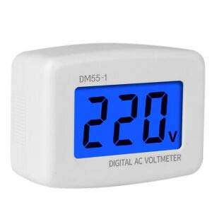 Gecheer Voltage Meter,Flat US Plug AC 80-300V LCD Digital Voltmeter Voltage Measuring Monitor,Voltage Panel Volt Test Monitor Gauge Meter for Household Plug into Outlet for Voltage Measuring Monitor 1