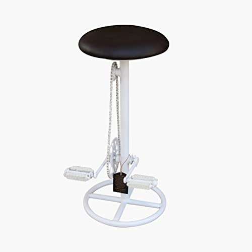 Home Centre Black and White Vintage Bar Stool, Standard