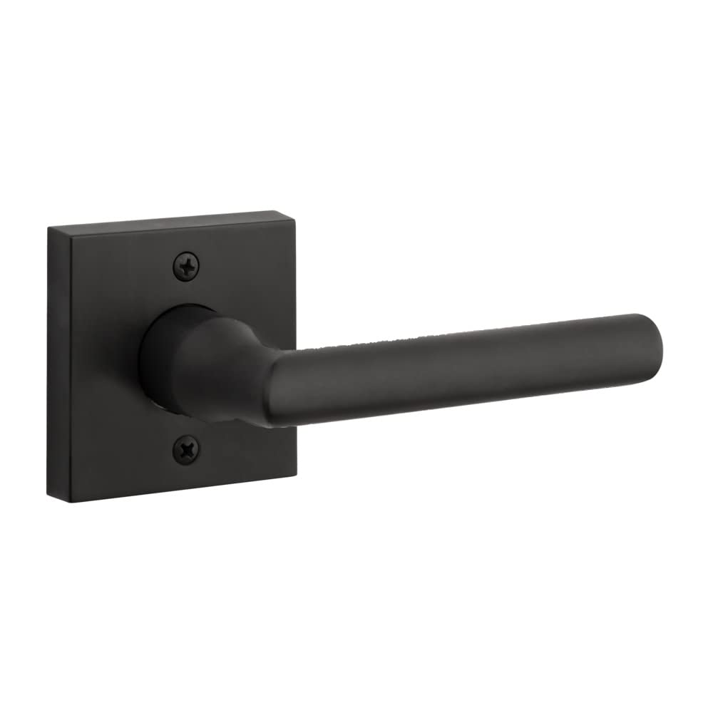 Baldwin HDTUBRCSR190 Tube Right Handed One-Sided Dummy Door Lever with Square Rosette from The Reserve Collection
