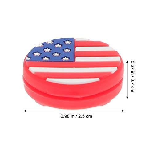 PartyKindom 6PCS American Flag Tennis Dampener, Silicone Vibration Dampener for Tennis Racket String, Home Decor 4th of July 5