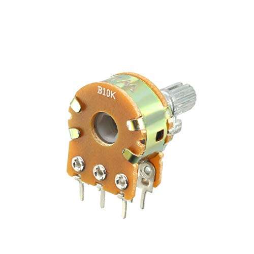 uxcell WH148 10K Ohm Variable Resistors Dual Turn Rotary Carbon Film Taper Potentiometer 10pcs 3