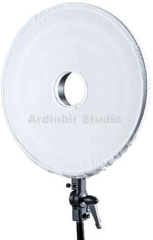 Ardinbir 700W Studio 5400K Daylight Continuous Cool Fluorescent Video Macro Ring Light Stand Lamp Kit Lighting with White Diffuser 4