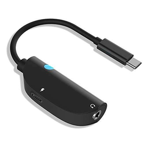 Butook USB Type C to 3.5mm Audio Adapter, Compatible with Google Pixel, Samsung Galaxy, iPad Pro, Sony XZ2/XZ3, Hi-Fi Sound Quality, Aluminum Construction, Fast Charging 2