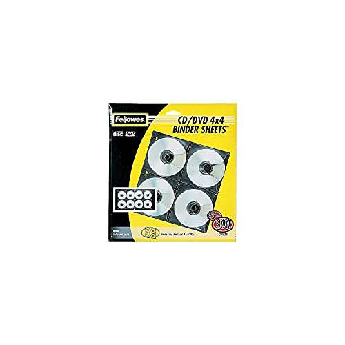 Fellowes� Two-Sided CD/DVD Refill Sheets for Three-Ring Binders, Clear, 25 pe... 3