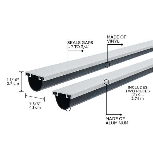 M-D Building Products 87668 18-Feet Universal Aluminum and Vinyl Garage Door Bottom, Black 2
