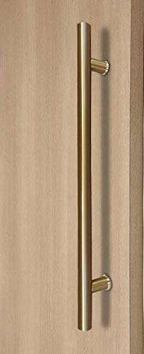 Strongar Modern & Contemporary Round Bar/Ladder/H-Shape Style 914mm / 36 inches Push-Pull Stainless-Steel Door Handle - Satin Brass Finish 1