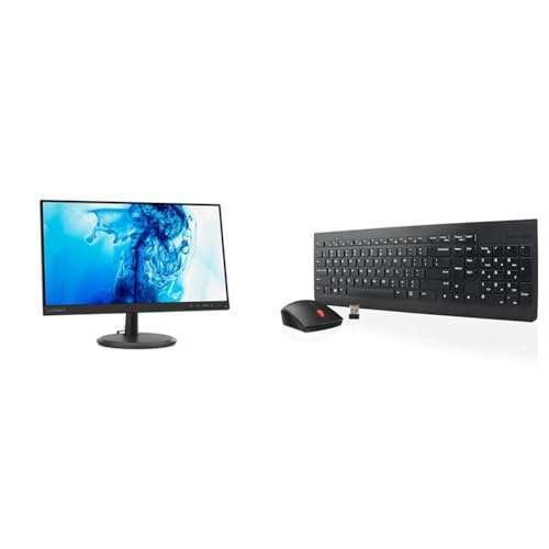 Lenovo 21.5" FHD 75Hz AMD FreeSync Monitor and Spill-Resistant Wireless Keyboard & Mouse Combo 1