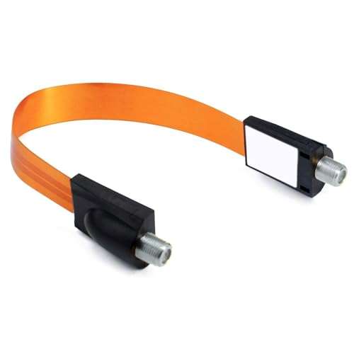 VANTRONIK Flat Coaxial Cable for Windows Ghost Wire Ultra-Thin Soft Window Cable for TV 11.8 inches Long with F Connector 2