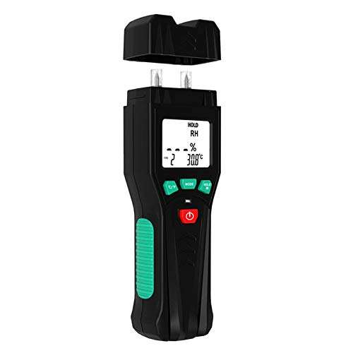 WUZHOUAME Multimeter Cables RM068 Digital Moisture Meter Temperature Measurement Pin Type Humidity Tool Wood Tile Building Construction Moisture LCD Display 2