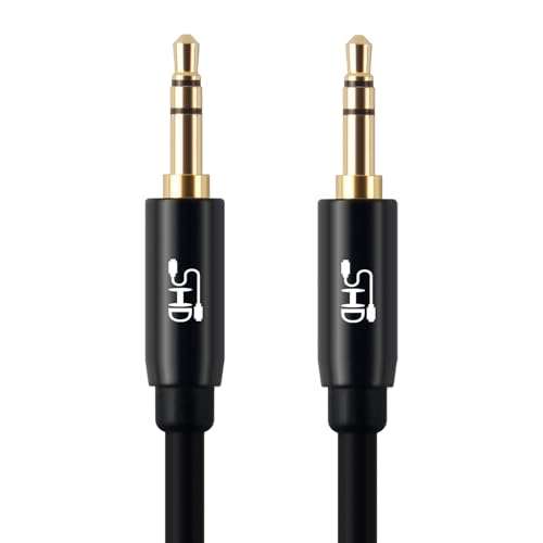SHD Aux Cable, 3.5mm Audio Cable Aux for Car Auxiliary Audio Stereo Cable 3.5mm Cord Premium Sound Dual Shielded with Gold Plated Connectors-3Feet 1