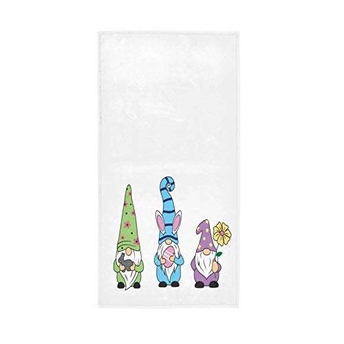 Easter Colorful Eggs Soft Hand Towels 30x15,Decorative Spring Bird Flower Fingertip Kitchen Dish Towels Washcloth for Bathroom, Hotel, Gym and Spa 2