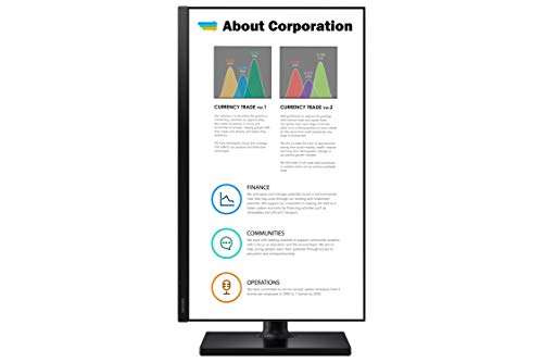 SAMSUNG FT45 Series 27-Inch FHD 1080p Computer Monitor, 75Hz, IPS Panel, HDMI, USB Hub, Height Adjustable Stand, 3 Yr WRNTY (LF27T450FQNXGO),Black 4