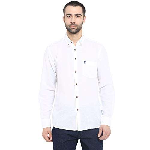 Red Tape Men's Solid Regular fit Casual Shirt (RSF9085_White XL) 1