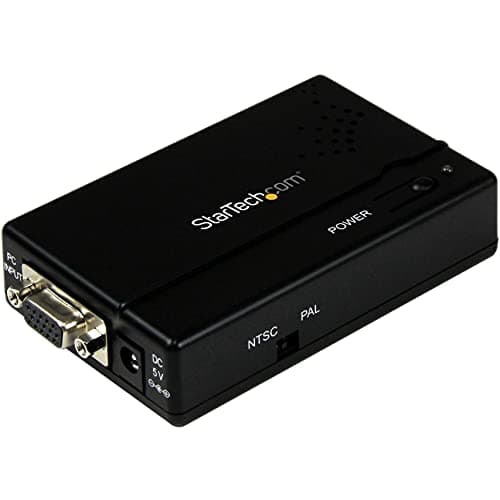StarTech.com High Resolution VGA to Composite (RCA) or S-Video Converter - PC to TV Video Adapter - 1600x1200 RGB to TV, TAA (VGA2VID)