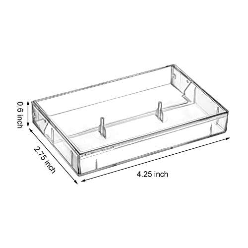 Fasmov 30 Pack Cassette Tape Cases, Clear Plastic Storage Cases, Perfect for Audio Cassette Tape Organization, 4.25" L x 2.75" W x 0.6" H 2