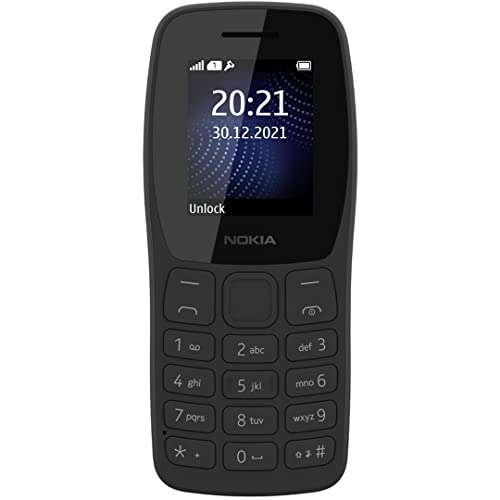 Nokia 105 Single SIM, Keypad Mobile Phone with Wireless FM Radio | Charcoal 1