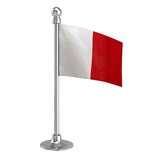 The Flag Corporation Kerala Congress (M) Car Dashboard Flag 2in x 3in With A Plastic Liquid Chrome Base 1