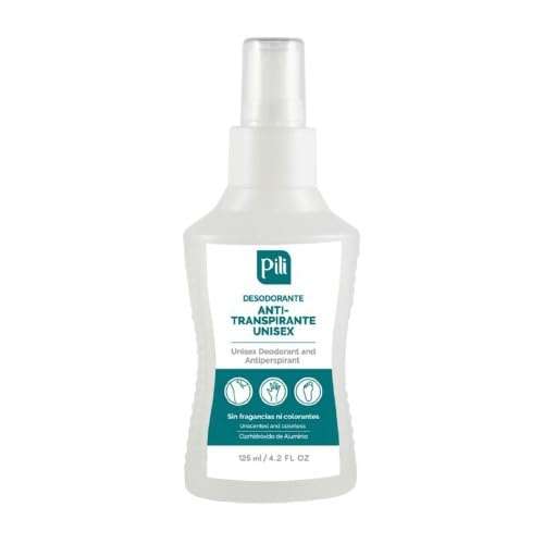 Pili Antiperspirant & Deodorant - No Stains, Fragrance-Free, Long-Lasting Protection for Underarms, Hands & Feet, Unisex