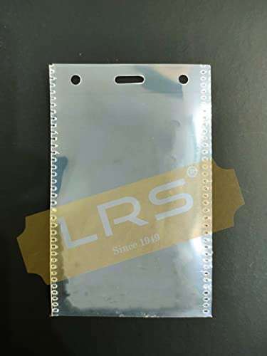 LRS Soft Plastic Flexible I.D Card Holders, Pouches, Badges PrePunched for Lanyards, 110mm x 70mm Each, Vertical Top Loading for Office, School, College, University - Pack of 50 4