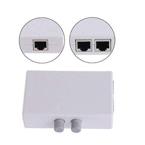 Mini 2 Port RJ45 Network Ethernet Network Box Switcher Dual Port Manual Sharing Switch Adapter HUB 3