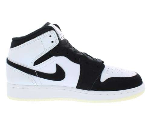 Jordan Boy's Air 1 Mid SE (Big Kid) White/Black/Multicolor 6 Big Kid M 3