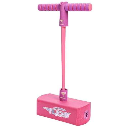 Flybar My First Foam Pogo Jumper for Kids Fun and Safe Pogo Stick for Toddlers, Durable Foam and Bungee Jumper for Ages 3 and up, Supports up to 250lbs (Pink) 1