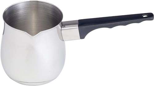 24 Oz / 700 ml Large Turkish Coffee Pot Stainless Steel Cezve Briki Ibrik Greek Arabic Coffee Maker, Universal Butter and Milk Warmer, Small Sauce Pan