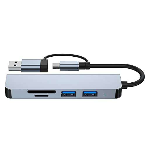 USB Hub OTG USB Type C Dual Connector Hub Adapter 5Gbps USB 3.0 Support SD/TF Memory Card USB 2.0 Support OTG Technology 4