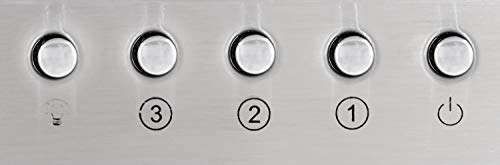 Inalsa 60cm, 950 m³/hr Kitchen Chimney Brio BF with SS Baffle Filter, Push Button Control, (Stainless Steel) 4