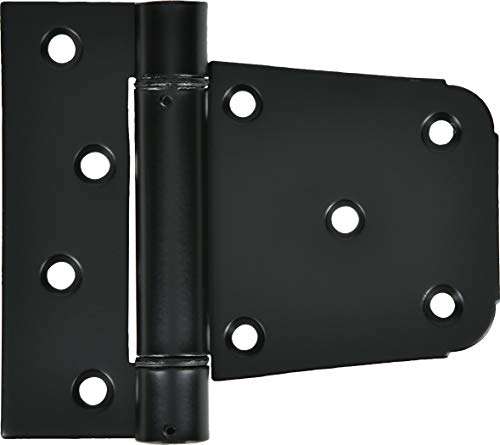 Hillman 853348 Heavy-Duty Spring Gate T Hinge, Black 2
