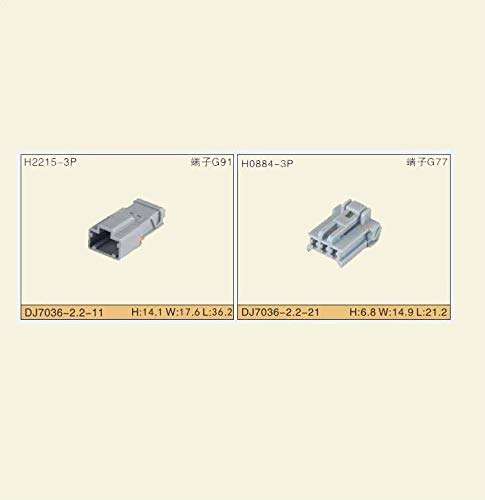 Davitu Cables, Adapters & Sockets - Sumitomo HD Non Sealed Connectors 3 pin HD 090 Male Female Connector 6098-0241 6098-0242 - (Color Name: 100 sets)
