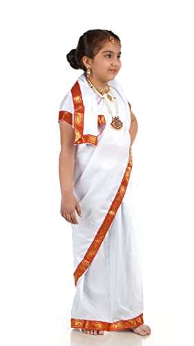 BookMyCostume Bengali Girl India with Jewellery Kids & Adults Fancy Dress Costume for Girls 10-12 years 2