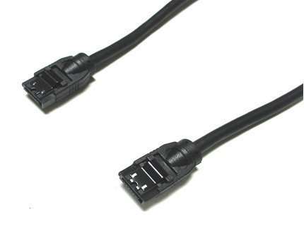 OKGear Straight to Straight Round SATA III Cables (10", Black)