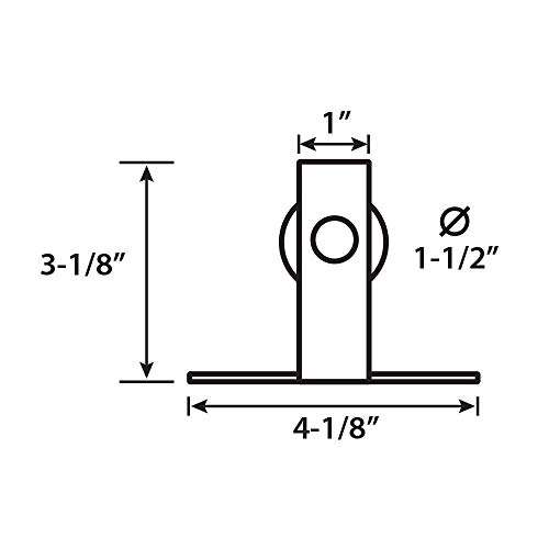 Architectural Products 48" Mini Barn Door Hardware Kits for Double Cabinet Doors Top Mount Design in Stainless Steel FSDH-TOPMT-SS-4-DD trimmable Down to 43" 4