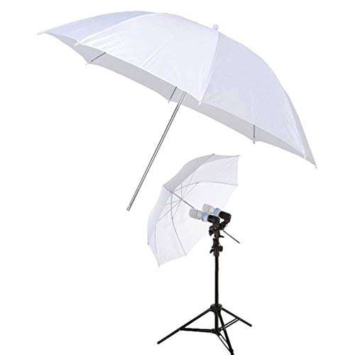 KNDJSPR 34 inch Studio Soft Umbrella, White Transparent Soft Fabric, Package Includes Soft Umbrella + D-Shaped lamp Holder + Folding lamp Holder 1