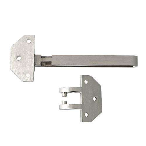 Mooche Swing Bar Door Lock 5" x 2" Childproof Security Door Guard for Home Security Heavy Duty Stainless Steel Brushed Steel, MMS660-LS 5