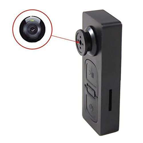 i-Keeper Secret Spy Camera Wired HD Audio and Video Recorder with 720p Vedio Quality Hidden Mini Secret Cam in Button Shape DVR Small Portable Updated Mini Spy Button Cameras with SD Card Slot Up to 32GB Support22 (Black) 1