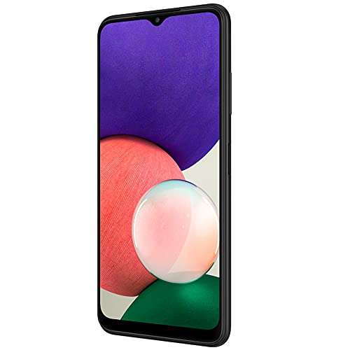 Samsung Galaxy A22 4G LTE (NOT 5G) 6.4" HD+ Quad Camera 5000mAh Battery, Dual Sim GSM Unlocked Global 4G Volte (NOT VERIZON/Boost) International Model A255M (Black, 128GB+4GB) 4