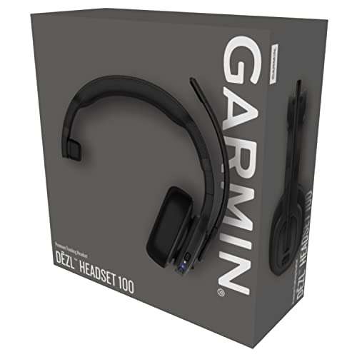 Wearable4U Garmin dezl Headset 100, Single-Ear Premium Trucking Headset, Active Noise Cancellation, Superior Battery Life and Memory Foam Ear Pads PowerPack Bundle 6