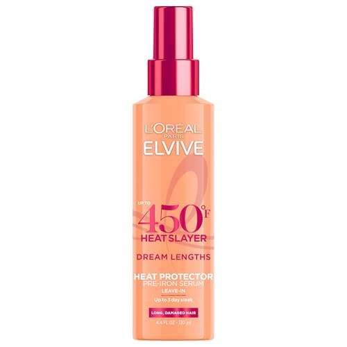 L'Oreal Paris Elvive Dream Lengths Heat Slayer Pre-Iron Spray Leave-In, 4.4 Ounce 1