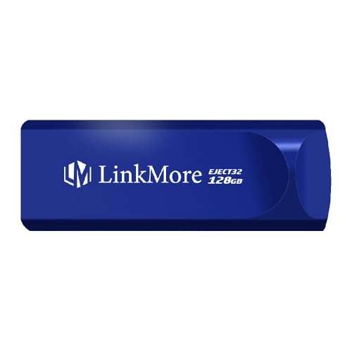 LinkMore EJECT32 128GB USB 3.2 Flash Drive, Read Speed up to 100MB/s, Retractable Design Thumb Drive 1