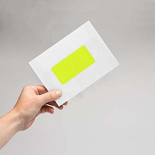JAM PAPER Shipping Address Labels - Standard Mailing - 2 x 4 - Neon Fluorescent Yellow - 120/Pack 4