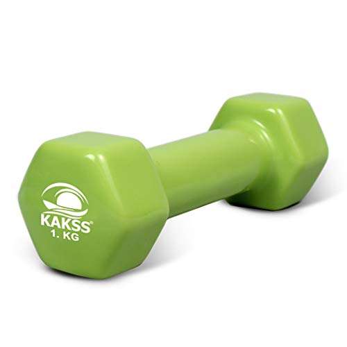 Kakss Vinyl Dumbbell (Pair) Fitness & Strength Dumbbells (Proudly Made in India) (1+1 = 2 KG, Multicolor) 3