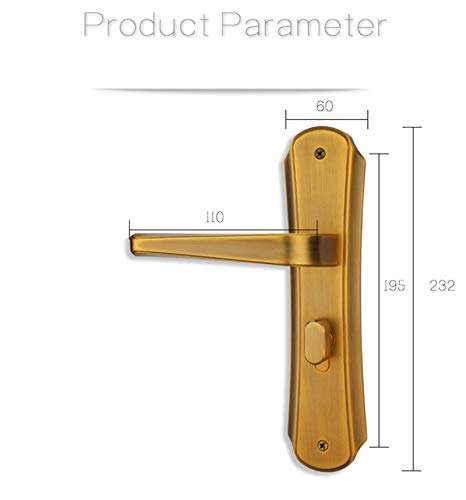 SBCDY Passage Door Levers Interior Door Handle Zinc Alloy Europe Style Entry Door Lever Combo Pack, Indoor Lock Set for Bedroom,Office (Color : B) 5