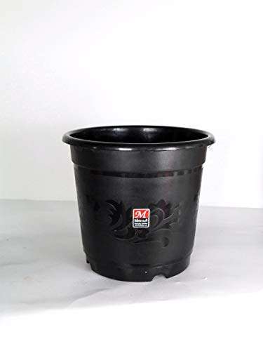 GARDENS NEED 110004 Plastic Nursery Pot Set (Black, 4-Pieces) 1