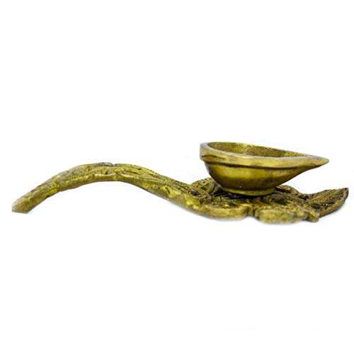 The Holy Mart Brass Diya for puja in Golden Colour and Large Size, Diya for Puja Room, Akhand jyot 2