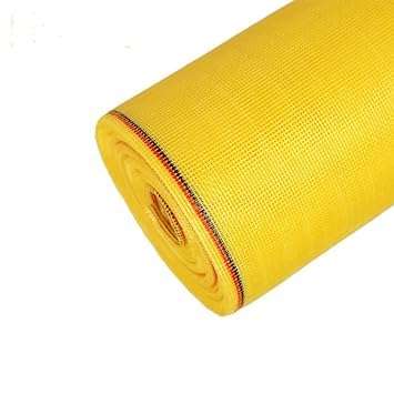 SAI Balaji 35 X 35 Inch_3 X 3 Ft_90 X 90 Cm_Stitched Fiber Glass Mosquito Net for Windows_200 GSM_Yellow Color_Ready to Install Handy Mesh with Self Adhesive Hook Tape and Cutter ASEC12 4