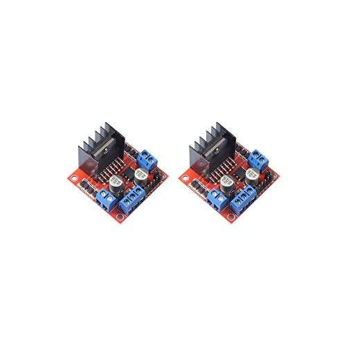 2Pack L298N Motor Drive Controller Board Module Dual H Bridge DC Stepper Compatible with Ar-duino Electric Projects, Smart Car Robot 1