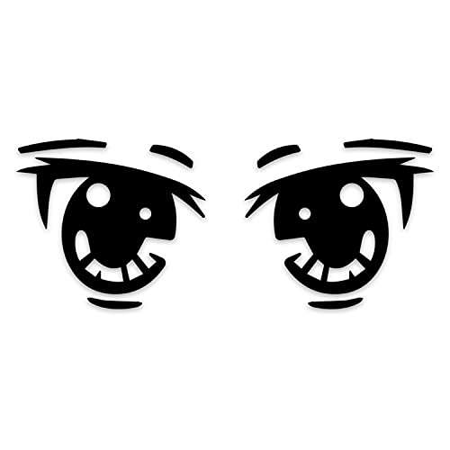 CloudCave Anime Stickers - Vinyl Transfer Anime Eye Decals for Oculus Quest 2 Headset, Playstation VR 2, or Other VR Headsets w/White Background - Removable Decal for Laptop, Car, Wall & more 2