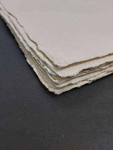 CONECO HANDMADE PAPER® A2 Artist Grade Deckle Edge Watercolor Papers,100% Cotton, 320 GSM, Neutral - 5 Sheets… 3